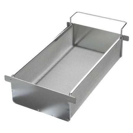 MARLIN STEEL WIRE PRODUCTS 02044001-31 Silver Rectangular Parts Washing Basket,