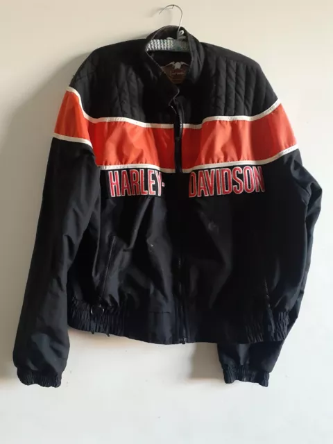 Vintage Harley Davidson Racing Motorcycle Jacket Size XXL