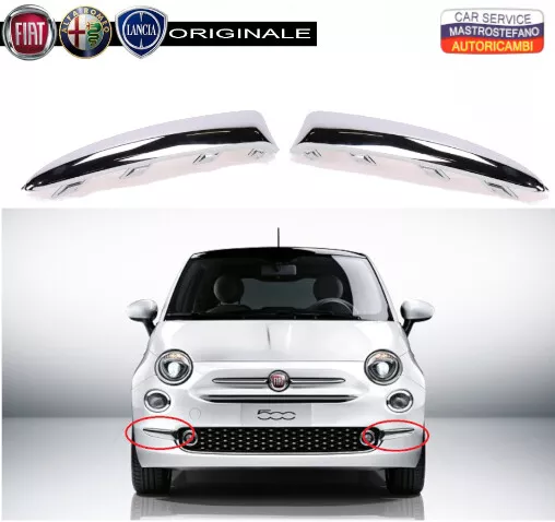 Modanatura Paraurti Anteriore Sx+Dx Fiat 500 15> Mod Lounge 2015> Originale