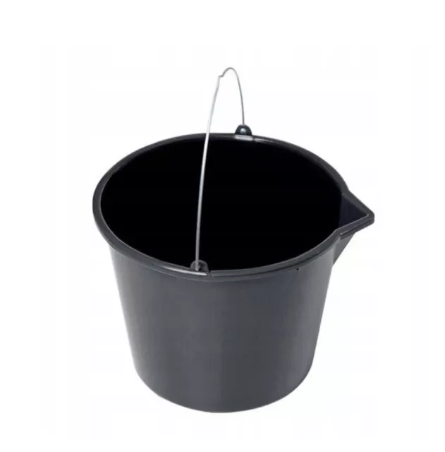 Plastic Bucket Black Heavy Duty Standard Builders Equestrian Various sizes 2