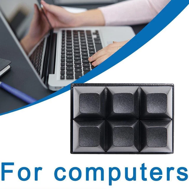 MINI 6-KEY COPY Paste Mechanical Keyboard USB Programming Key Shortcut ...