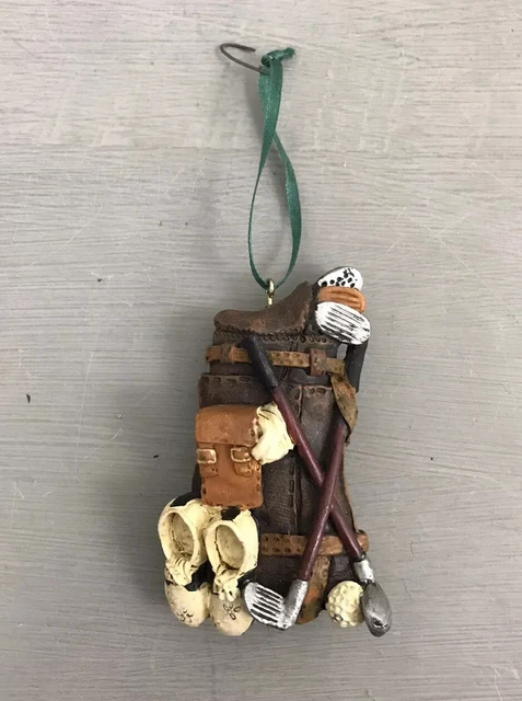 Golf Bag with Clubs Shoes Ball Christmas Tree Ornament Holiday Sports Decoration