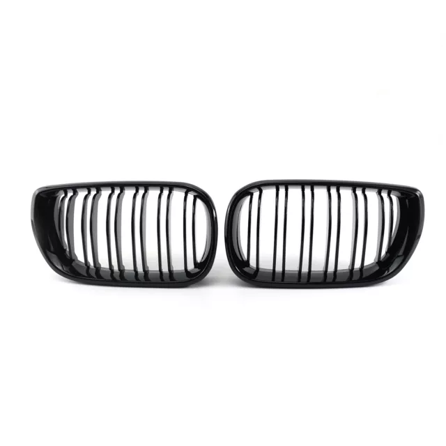 Car Double Line Black Front Center Grille For 03-06 BMW 3 Series E46 Gran Coupe