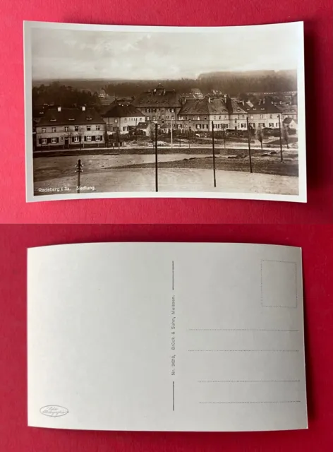 Foto AK RADEBERG um 1930 Blick zur Siedlung   ( 137646