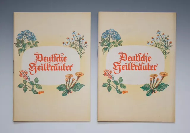ZWEI wundervolle Hefte Deutsche HEILKRÄUTER aus Apotheke/Drogerie um 1935