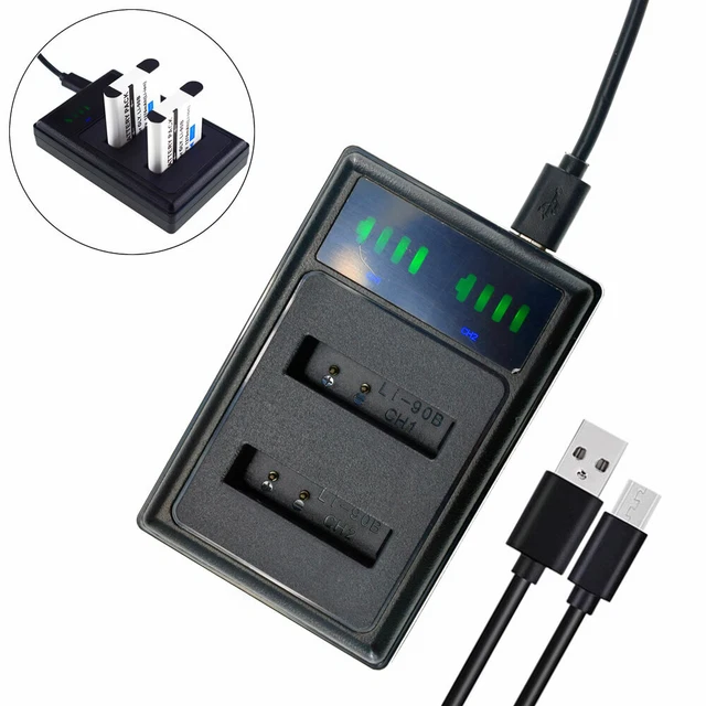 Caricabatterie USB Triplo JJC Per Fotocamere Ricoh E Olympus - Carica 3 Batterie Insieme, Con Protezione - Foto 2