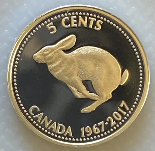 Canada 1967-2017 5 Cents 99.99% Proof Silver Centennial Nickel Coin