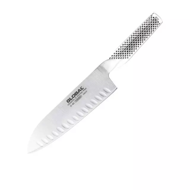 NEW Global Knives Santoku Fluted Blade 18cm | Made in Japan | RRP $199