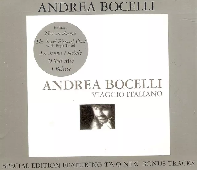 Andrea Bocelli - Viaggio Italiano (CD 2003) Special Edition; Card Slipcase