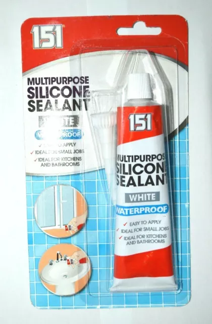 151 Multipurpose Silicone Sealant Kitchen and Bathroom, White multipurpose