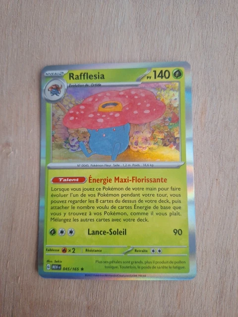 Rafflesia 045/165 Holo Pokémon Card - Scarlet & Purple EV3.5 MEW 151 (Near Mint)