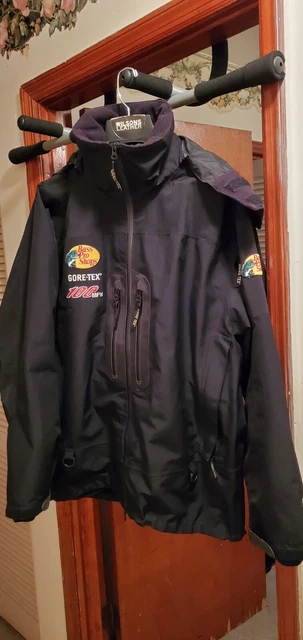 BASS PRO SHOPS Black 100Mph Gore-Tex Rain Jacket With Hood Men's