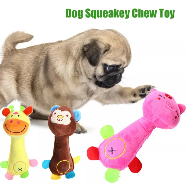 Pets Funny Soft Pet Puppy Chew Play Squeaker Squeaky Plush Sound Dog Toys -