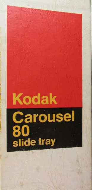 Kodak Carousel 80 Deslizar Bandeja Con Original Caja & Tarjeta Insertar Vintage 3