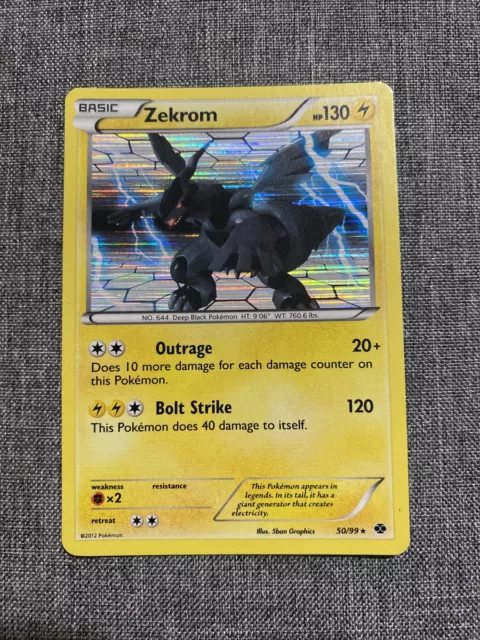 Zekrom EX ULTRA RARE 52/113 BW Legendary Treasures Pokemon card TCG NM HOLO  2013