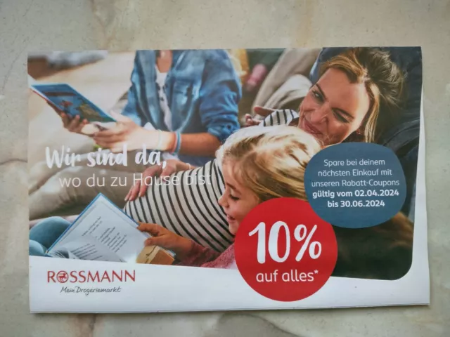 6 Rossmann Coupons Gutscheine 10% auf alles! gültig bis 30.06.2024