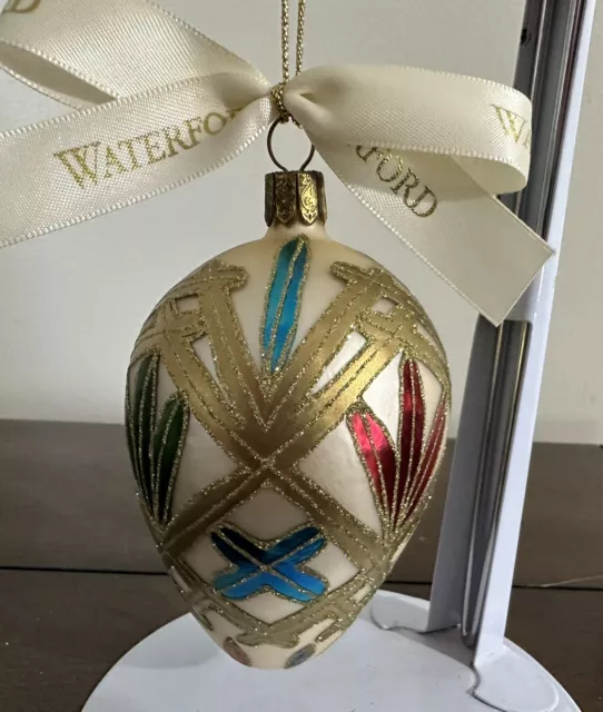 Waterford Holiday Heirlooms Lismore Holiday Egg Ornament Limited Issue 2001