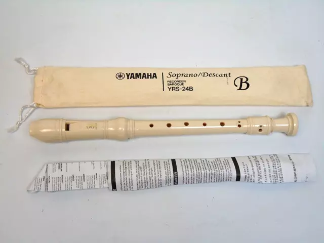 Yamaha Soprano / Descant Recorder Baroque YRS-24B White/Ivory