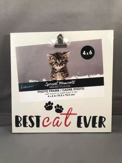 BEST CAT EVER Clip Photo Picture Frame - Special Moments Collection 4 x 6