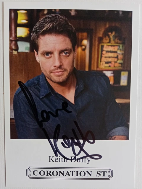 Keith Duffy, Coronation Street, Ciaran Mccarthy, Hand Signed Photo Card, Vgc