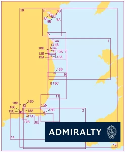 Admiralty Small Craft Leisure Charts 5621 | Ireland, East Coast