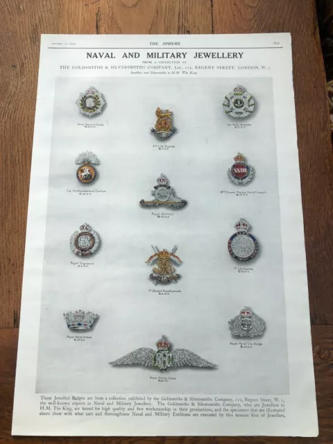 ww1 full page advert print ! naval and military jewellery and dubarry perfumes