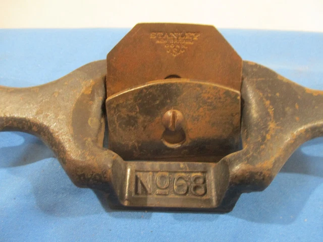 Vintage STANLEY 68 Spoke Shave V Logo Flat Plate Plane (2014) 2