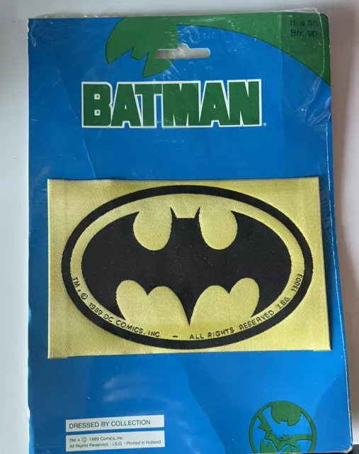 Batman Aufnäher Applikationen Flicken 1989 ca 14,5x9,5 cm groß Vintage