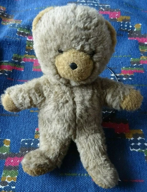 Eb/  Doudou  Peluche Vintage Ours Nounours  Beige Marron 25 Cm  Tbe