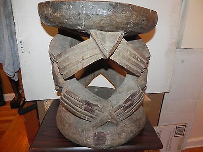 Arts of Africa - Bamileke Stool - Cameroon - 18" Height x 16" Wide Cir 51"