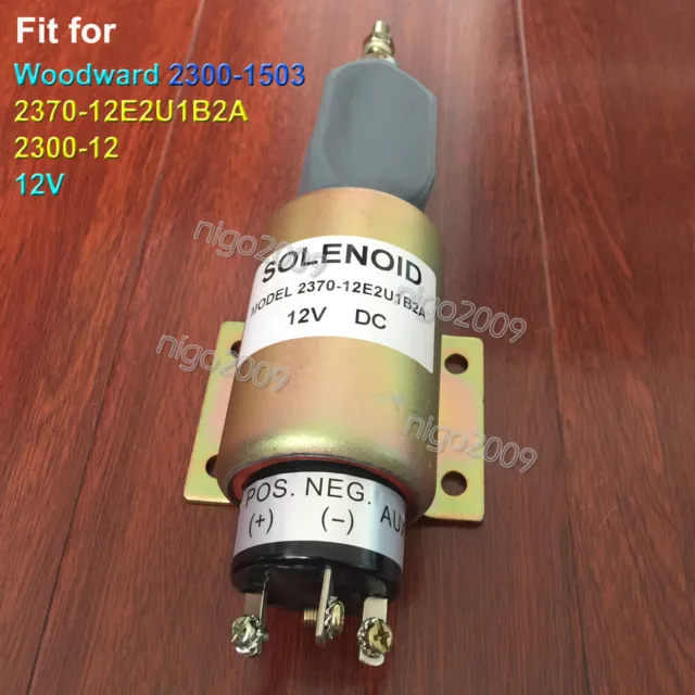 Woodward 2300-1503 12V Fuel Shutdown Solenoid Valve 2370-12E2U1B2A 12V