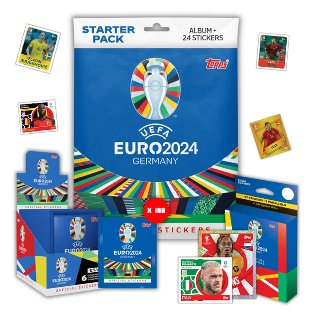 TOPPS EURO EM 2024 display, starter pack, hardcover, scrapbook, eco