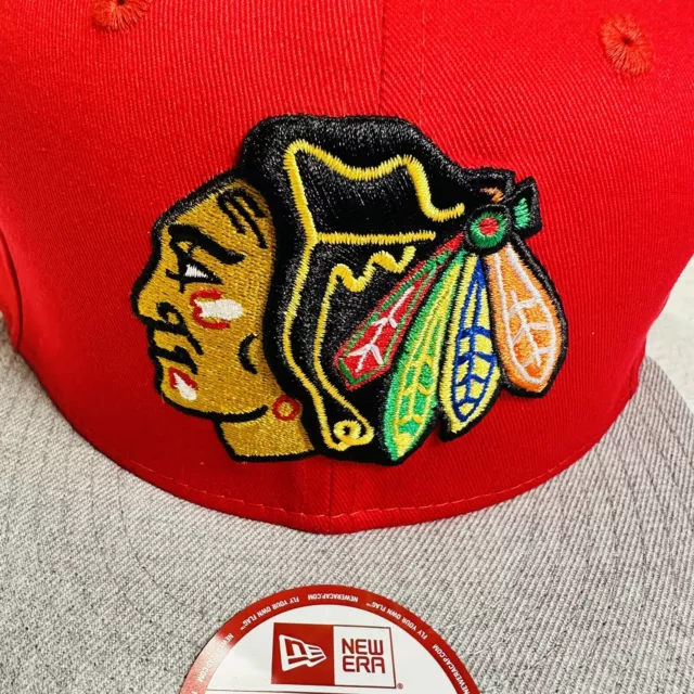 New Era Cap x NHL Chicago Blackhawks Team Official 9FIFTY Snapback Hat Cap M/L 3