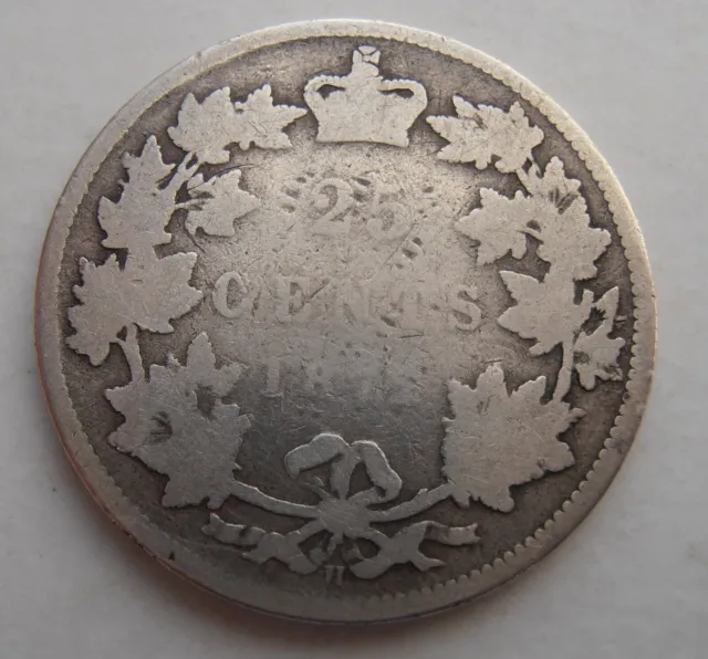 Canada Silver 25 Cents 1872