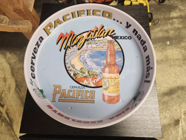 Pacifico Cerveza Beer Tray Serving Tin Mazatlan Mexico Original Mexico