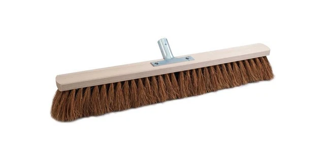 SOREX Balais coco longueur 600 mm avec sup. de manche métallique bois plat