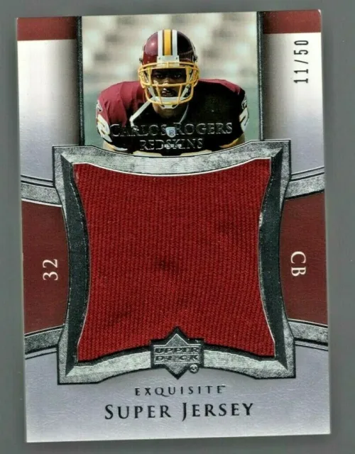 Carlos Rodgers 2005 Exquisite Collection RC Rookie Super Jersey Patch 11/50