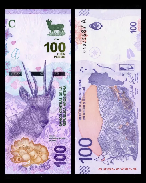 Argentina, 100 Pesos Banknote ND 2018, P-363a New Design UNC