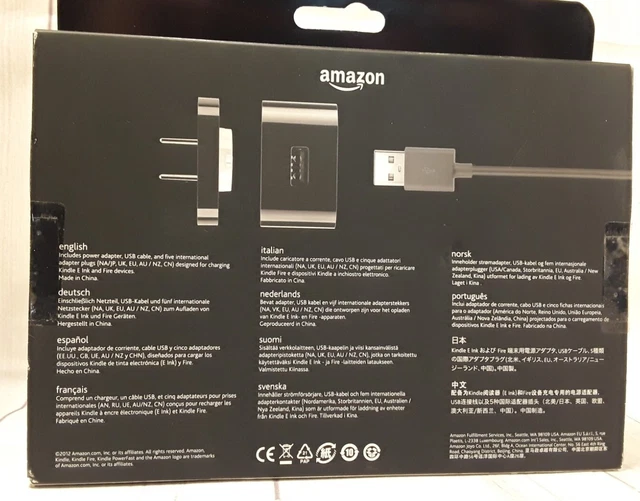NEW - Kindle Powerfast International Charging Travel Kit For Over 200 Country’s 3