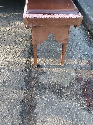 Leather? Top Wooden Stool 3