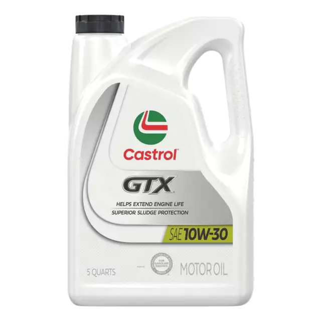 Castrol GTX 10W-30 Conventional Motor Oil, 5 Quarts Auto & Tires Motor Oil USA