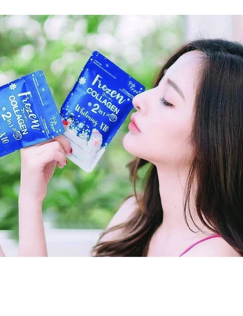 2x Frozen Collagen 2-in-1 Whitening x10 - 60 Capsules Each Pouch 💙