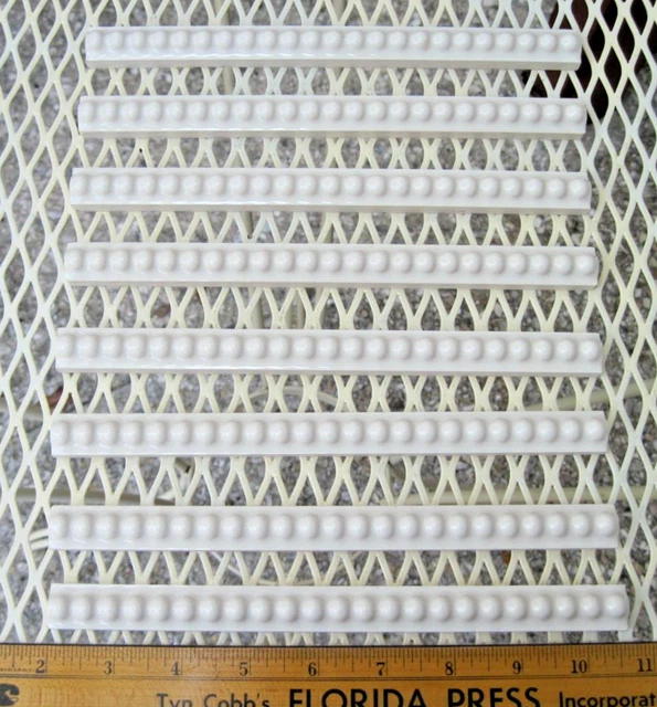 American Olean Glossy Biscuit Linea Accent Tile 8 inches - Lot of 8 Tiles