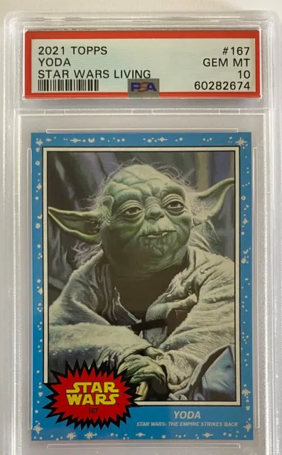 2021 Topps Star Wars Living Set #167 Yoda PSA 10 Gem Mint Card
