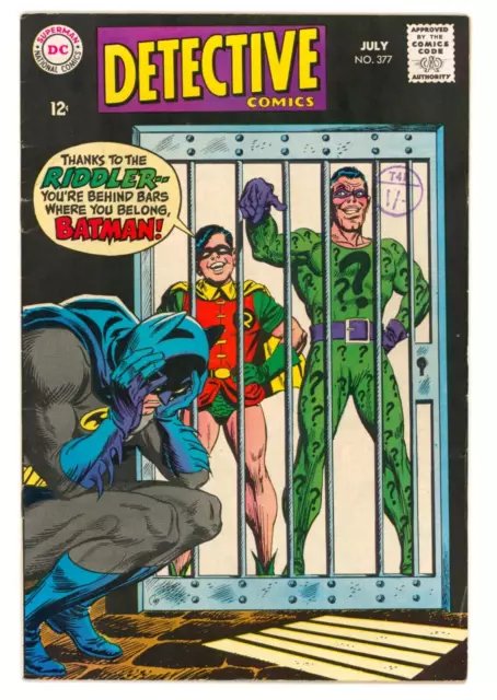 Detective Comics #377 VFN- 7.5 Batman Versus Riddler - Original owner