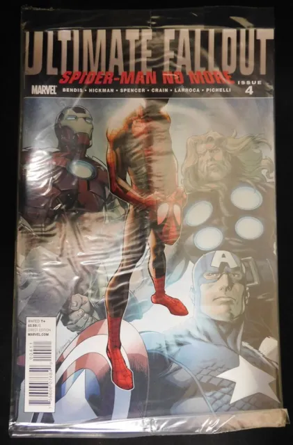 Ultimate Fallout 4 Marvel Comic Spider-Man 1St Miles Morales Polybagged 2011 Htf