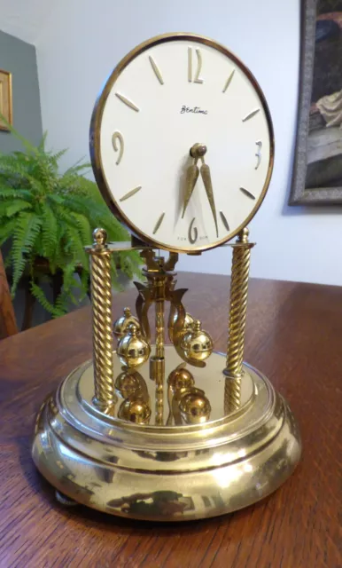 Immaculate Large Art Deco Bentima Anniversary Clock in Good Working Order.