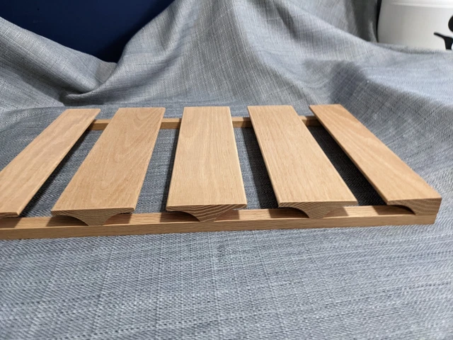 Under Cabinet Wood Wooden Wine Glass Holder Rack Insert unfinished stemware
