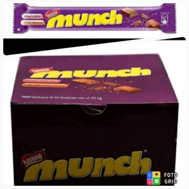 Nestlé Munch Crunchy Milk Chocolate 10.1 grams 24 bars in carton pack