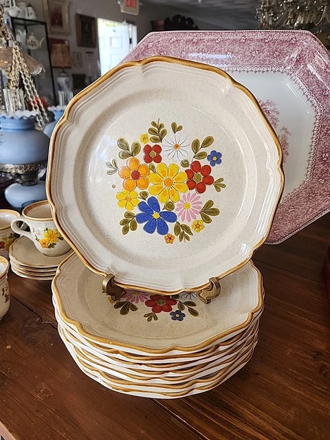 MIKASA GARDEN CLUB SPRING BOUQUET PLATES Japan